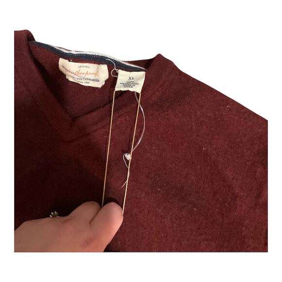 Weatherproof Merino Wool Sweater XL Women Maroon - Picture 4 of 5